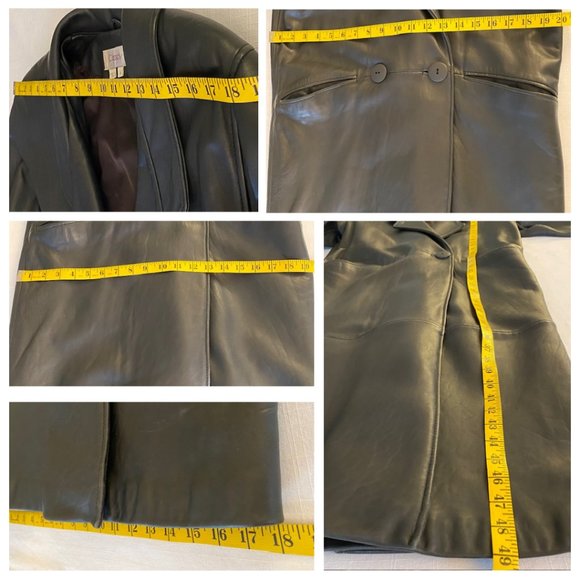 Cassidy Vintage 80's Leather Tapered Trench Coat - Small - Picture 12 of 16